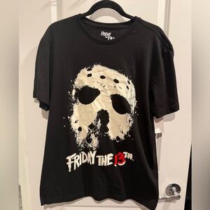 Black Jason Voorhees, soft, cotton Friday the 13th Graphic T-shirt mens large